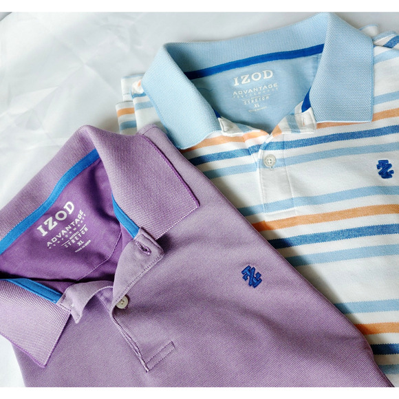 Izod Other - Two IZOD Advantage Performance Polo Shirts Men's Size XL Golf/Dress Pre-Owned‎